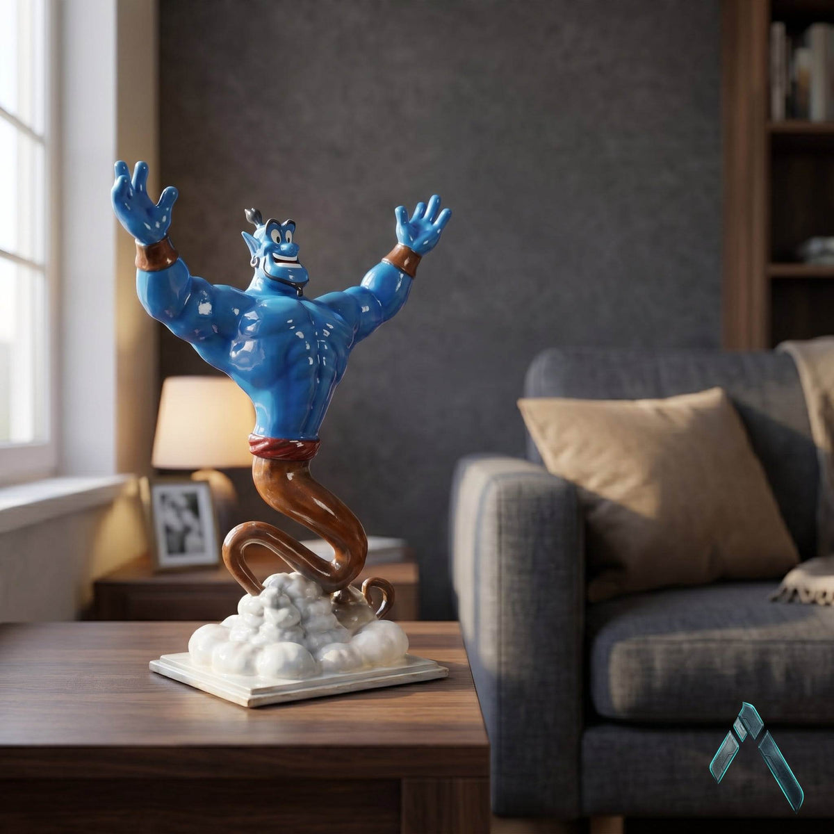 Genie Aladdin Figurine | Glossy Blue Resin | Disney Pop Culture Collectible India