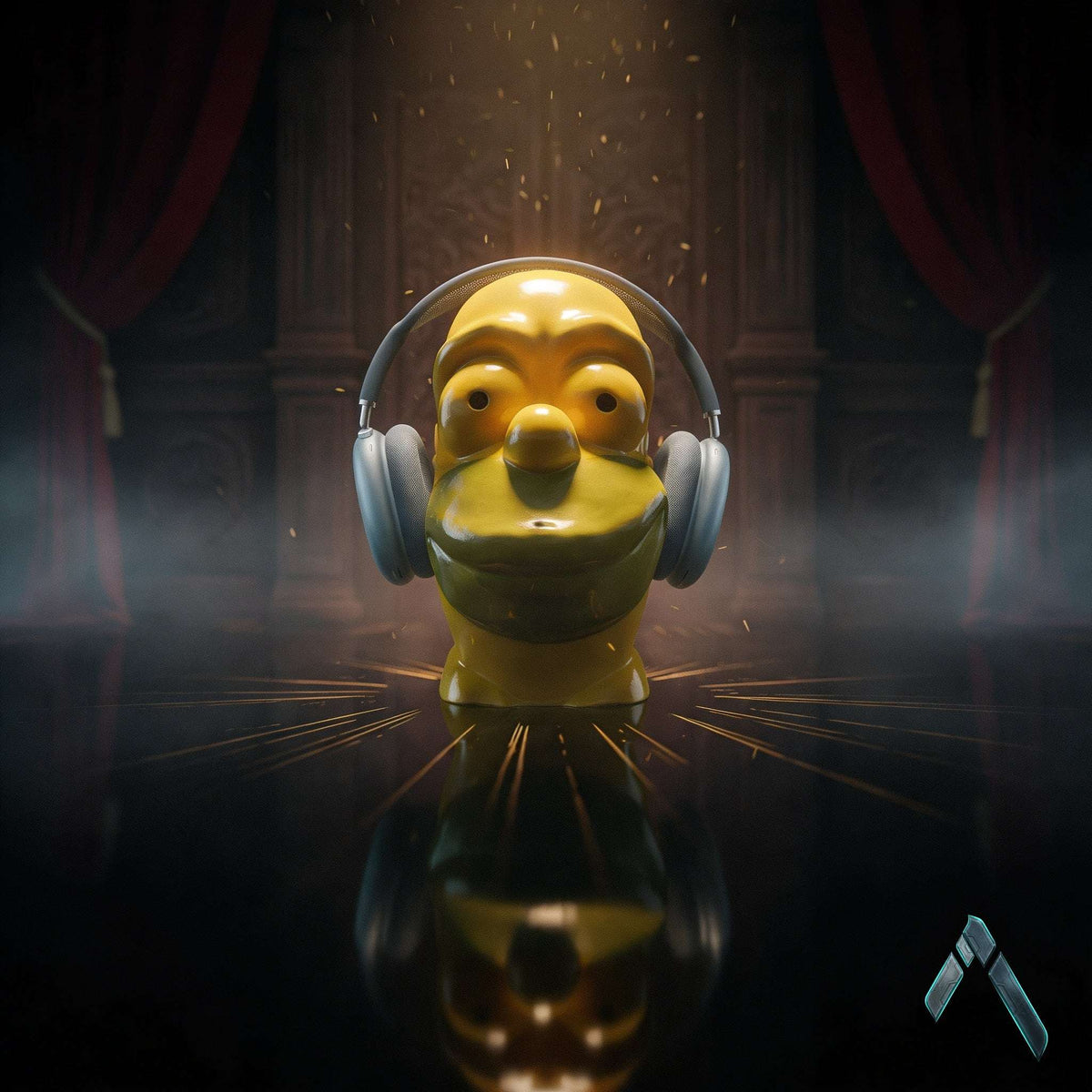 Homer Simpson Head Sculpture Yellow Gloss Pop Art — Collectible India | Archadia Decors