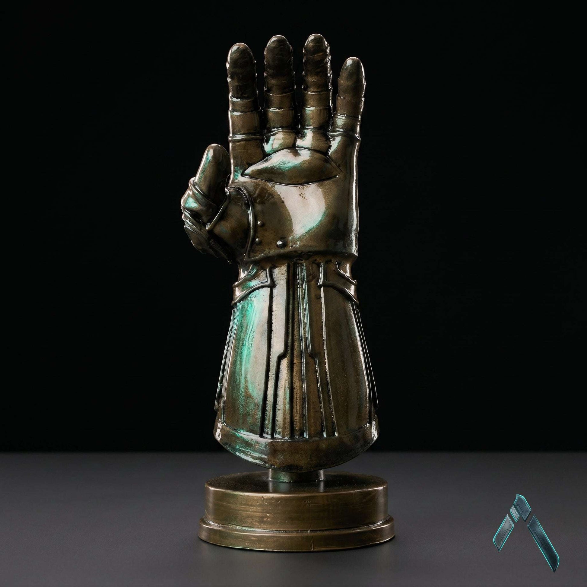 Thanos Infinity Gauntlet Sculpture Gold Bronze All Six Stones | Archadia