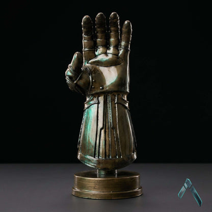 Thanos Infinity Gauntlet Sculpture Gold Bronze All Six Stones | Archadia