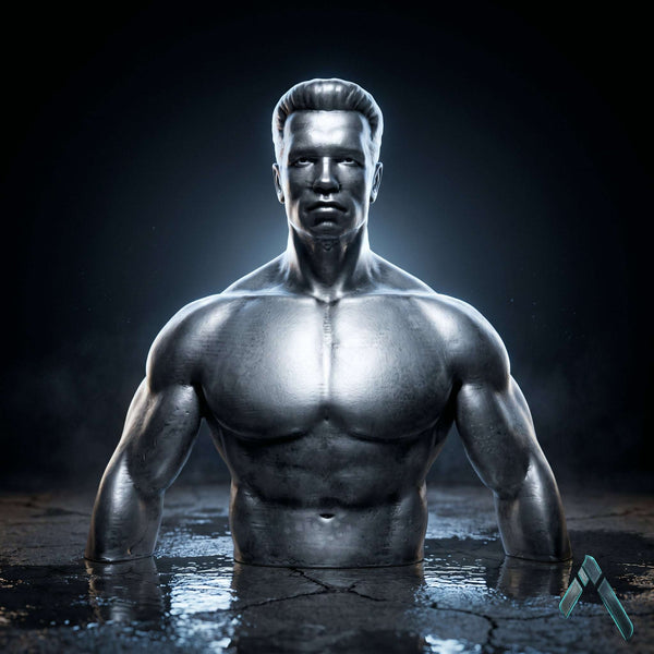 Arnold Bodybuilder Bust | Brushed Steel Metallic Finish | Pop Culture Collectible India