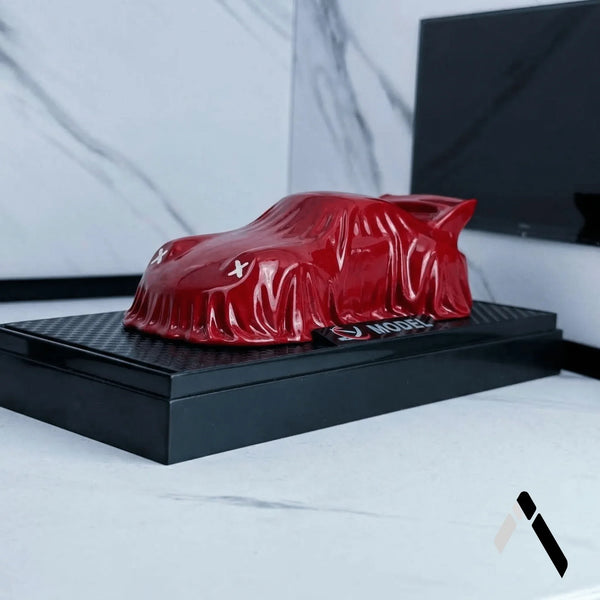 Ghost Porsche Sculpture | Gloss Cherry Red | Automotive Pop Culture Collectible