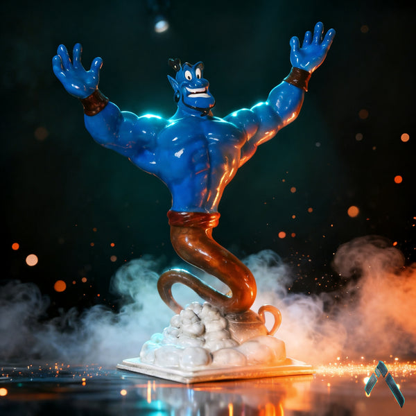 Genie Aladdin Figurine | Glossy Blue Resin | Disney Pop Culture Collectible India