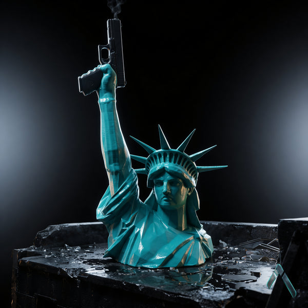 Statue of Liberty Remix Sculpture | Teal Gloss Finish | Pop Culture Collectible India