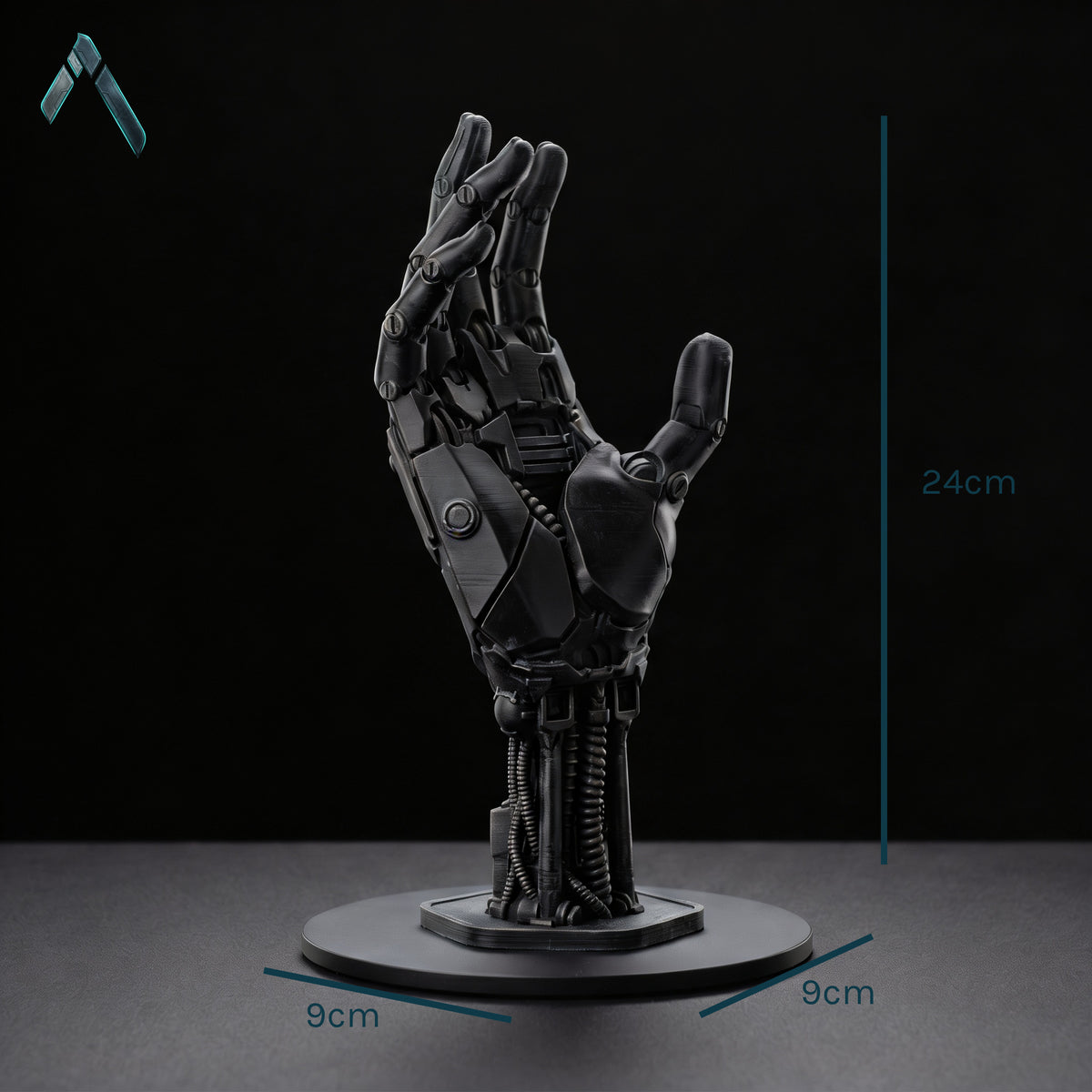 Robotic Hand Controller Stand Matte Black | Premium Sculpted | Gaming Collectible