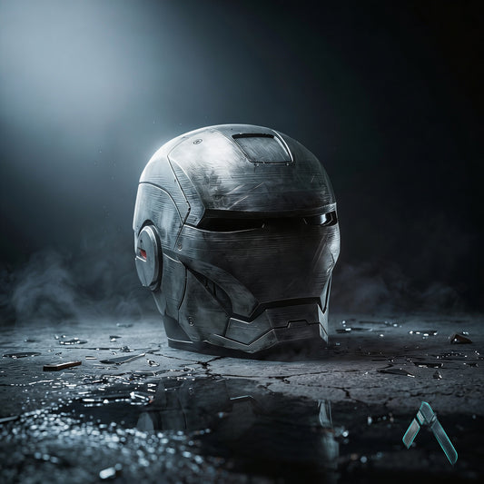 War Machine Helmet Sculpture | Battle-Worn Steel Finish | Marvel Collectible India