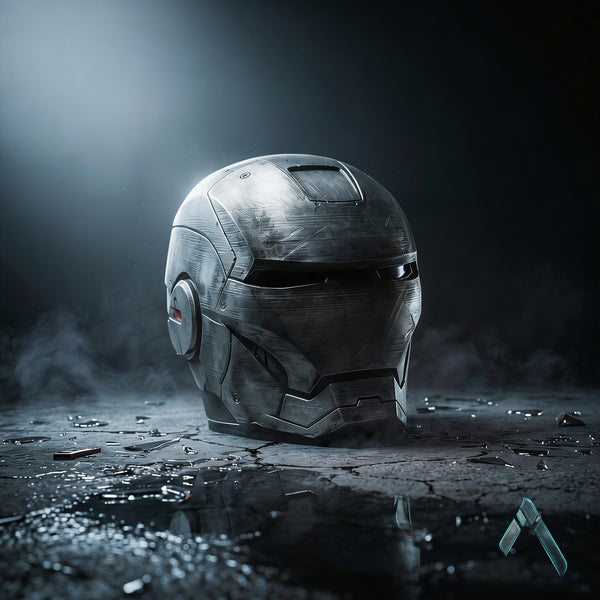 War Machine Helmet Sculpture | Battle-Worn Steel Finish | Marvel Collectible India
