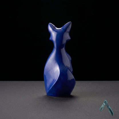 Abstract Fox Sculpture | Royal Blue Gloss Finish | Modern Statement Collectible