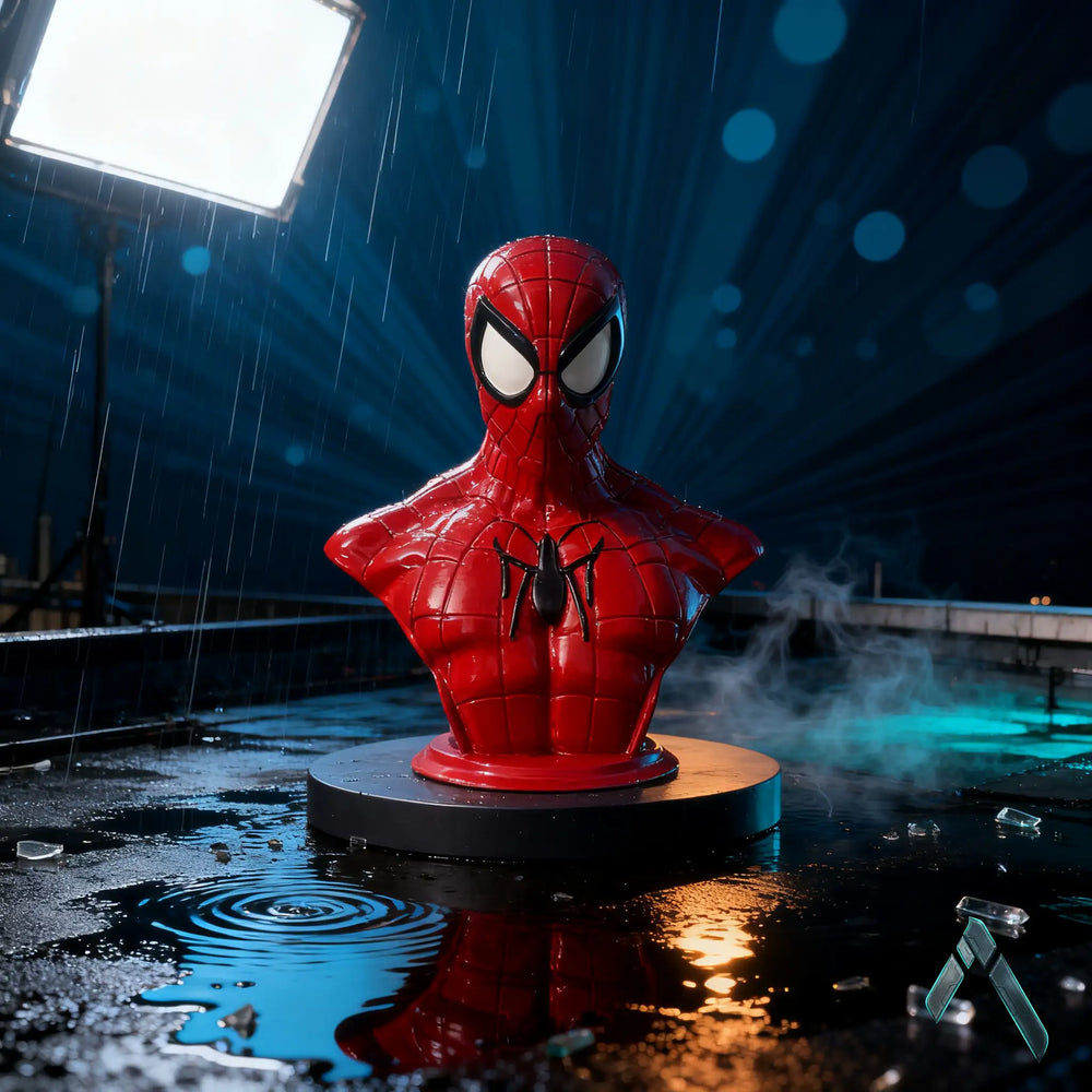 Spider-Man Bust Sculpture | Red & Black Gloss | Marvel Superhero Collectible India