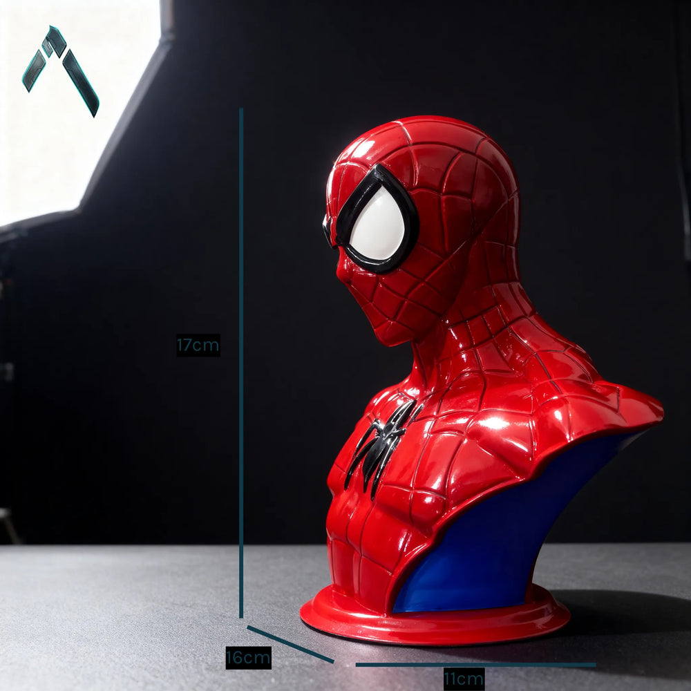 Spider-Man Bust Sculpture | Red & Black Gloss | Marvel Superhero Collectible India