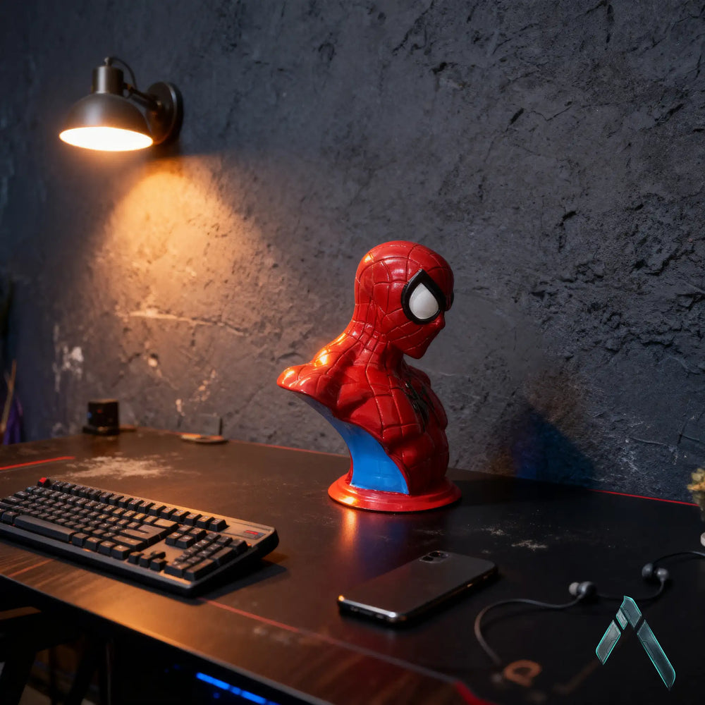 Spider-Man Bust Sculpture | Red & Black Gloss | Marvel Superhero Collectible India