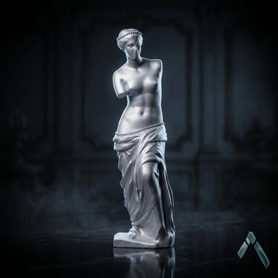 Venus de Milo Sculpture | Metallic Silver Finish | Classical Art Collectible India