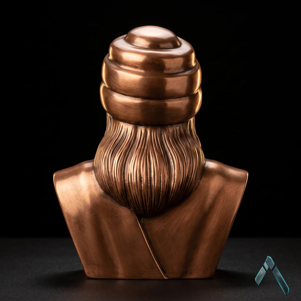 Osho Bust Sculpture | Antique Copper Bronze Finish | Spiritual Collectible India