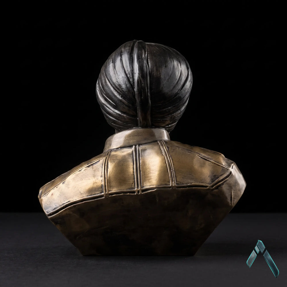 Sidhu Moosewala Bust Sculpture | Black & Gold Finish | Legend Tribute Collectible India