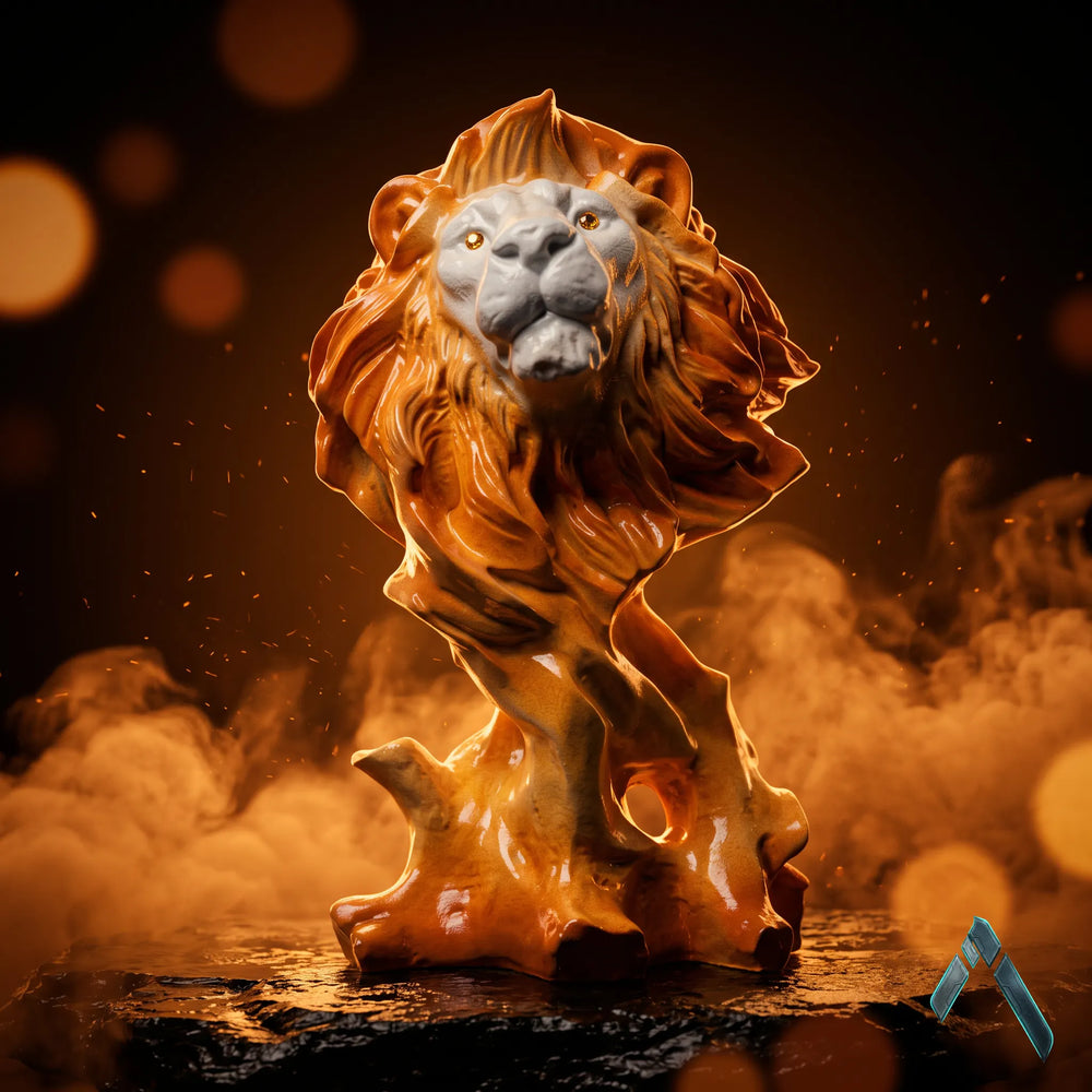 Lion King Bronze Sculpture | Dramatic Maned Statement Piece | Archadia