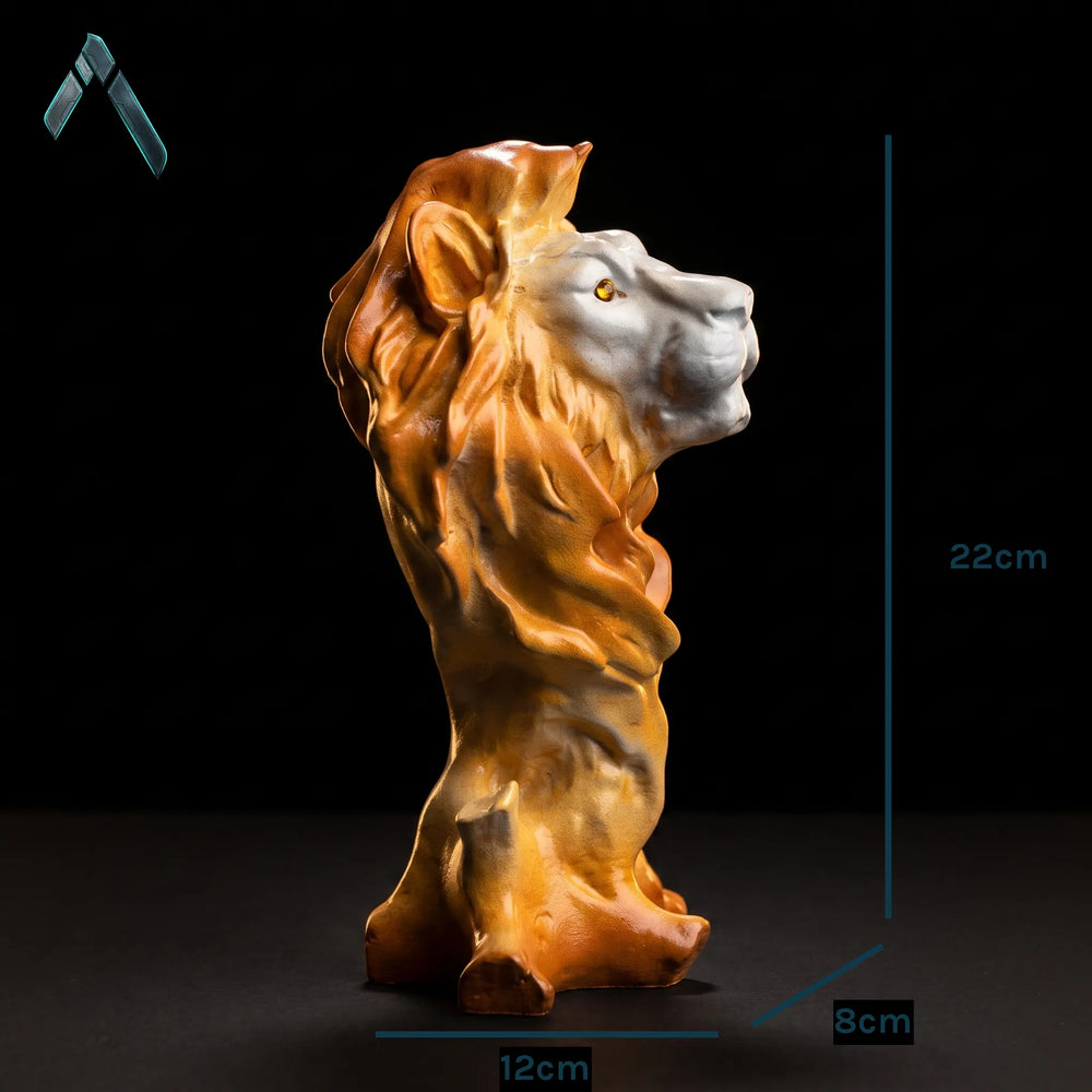 Lion King Bronze Sculpture | Dramatic Maned Statement Piece | Archadia