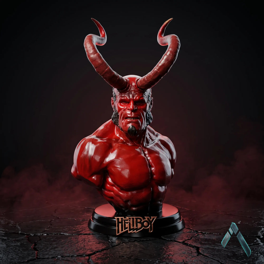 Hellboy Bust Sculpture | Hand-Painted Red Gloss | Dark Horse Comics Collectible India