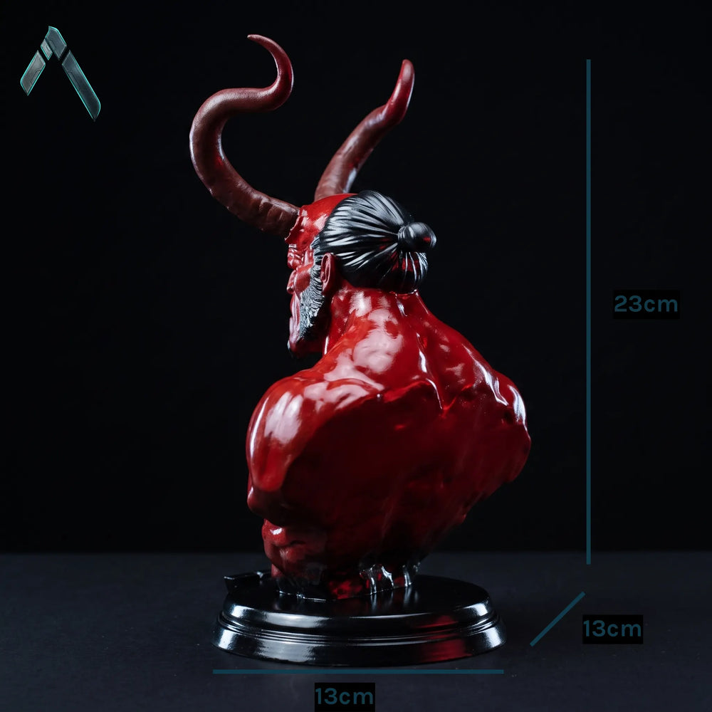 Hellboy Bust Sculpture | Hand-Painted Red Gloss | Dark Horse Comics Collectible India