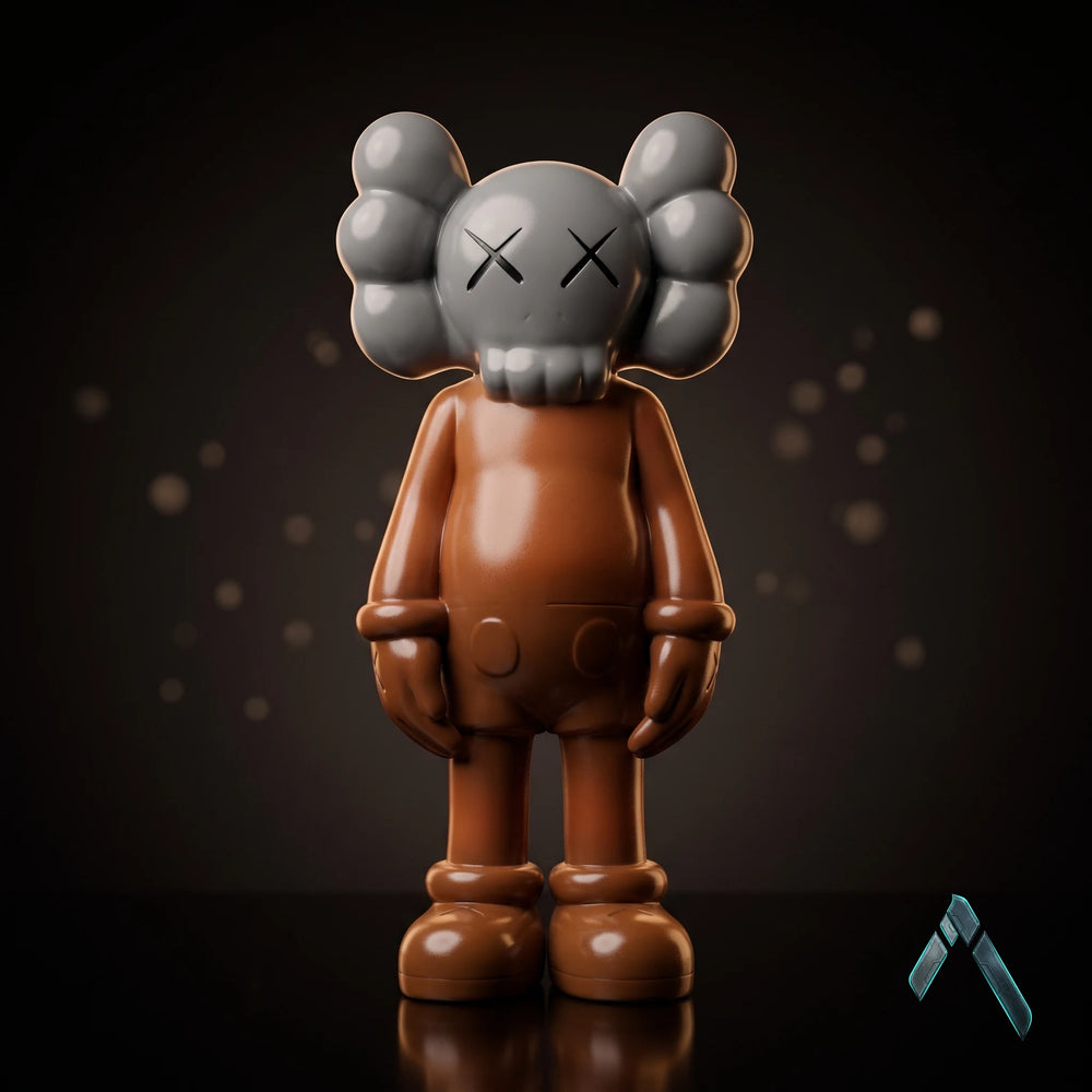 KAWS Companion Standing Figure | Gloss Black Street Art Collectible | Archadia