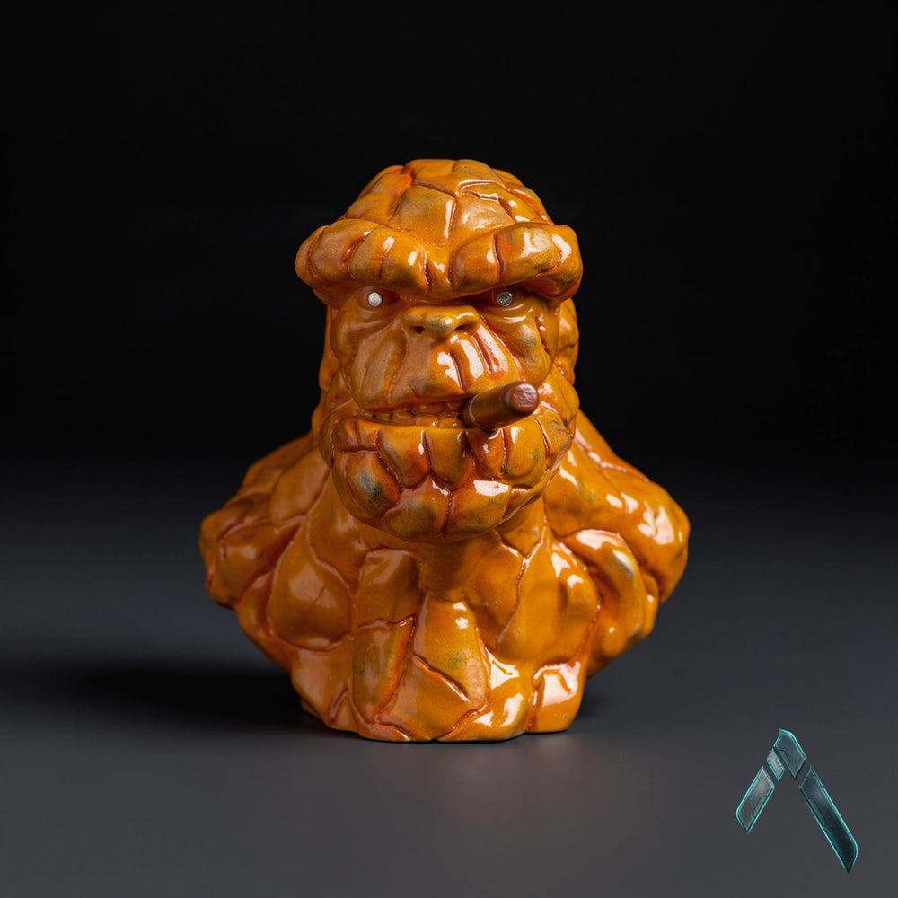 The Thing Bust Sculpture | Orange Rock Gloss Finish | Marvel Fantastic Four Collectible India