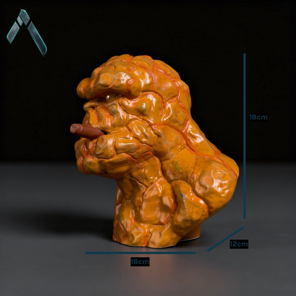The Thing Bust Sculpture | Orange Rock Gloss Finish | Marvel Fantastic Four Collectible India