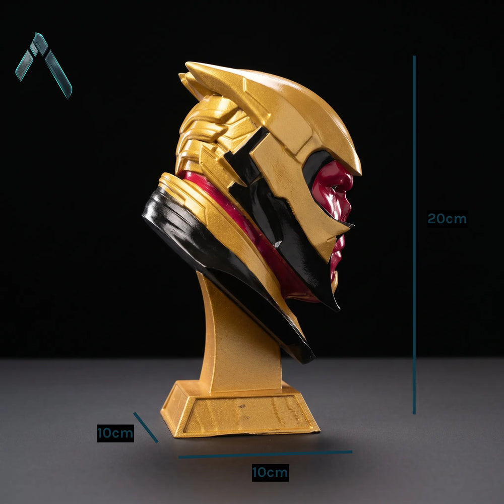 Thanos Helmet Bust Sculpture | Gold & Crimson Hand-Painted | Marvel Avengers Collectible India