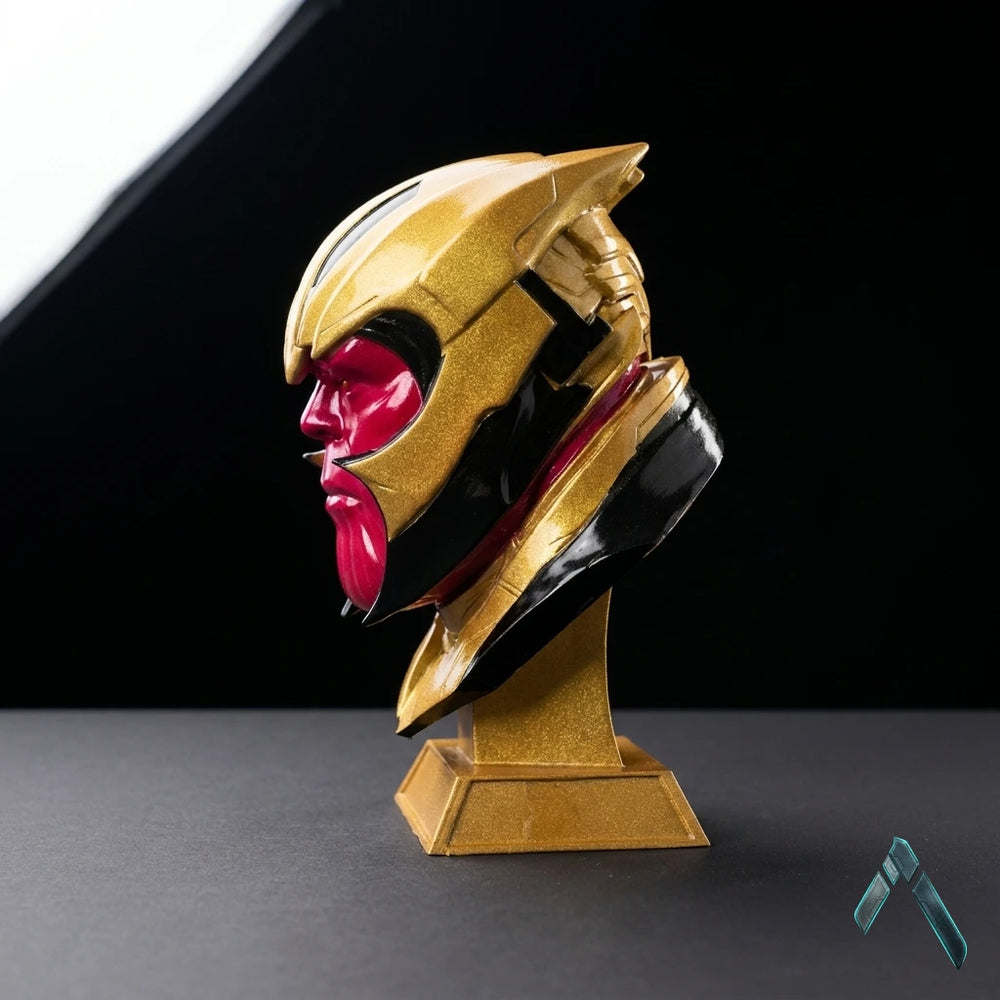 Thanos Helmet Bust Sculpture | Gold & Crimson Hand-Painted | Marvel Avengers Collectible India