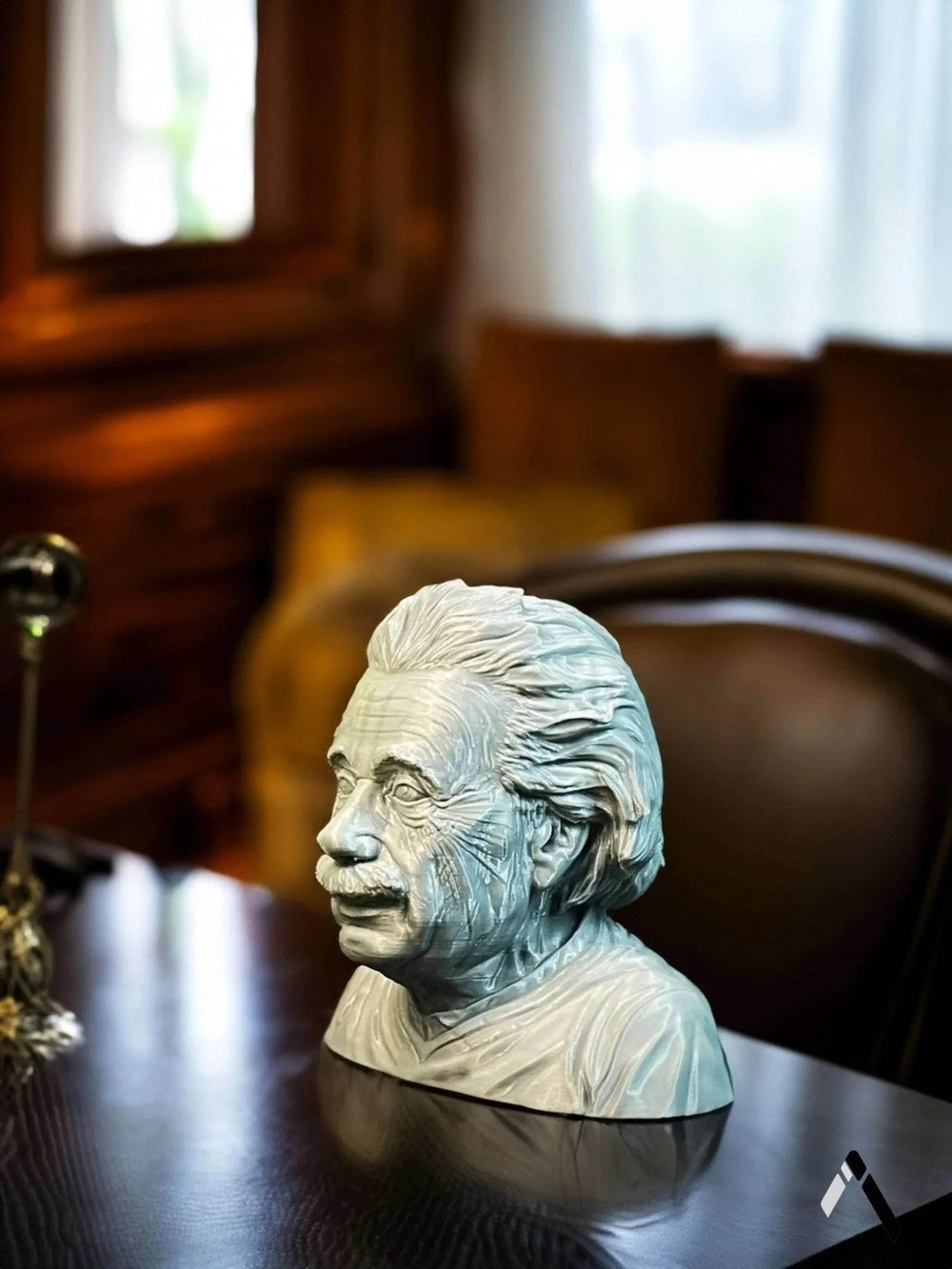 Einstein Bust Sculpture | Matte Ice Blue Finish | Pop Culture Collectible India
