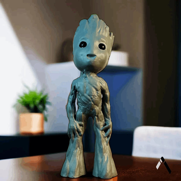 Baby Groot Standing Statue Guardians Galaxy Blue Teal Figure | Archadia