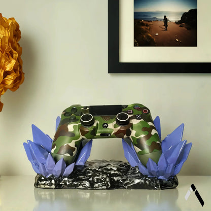 Crystal Controller Stand | Blue Gemstone Finish | Gaming Desk Collectible India