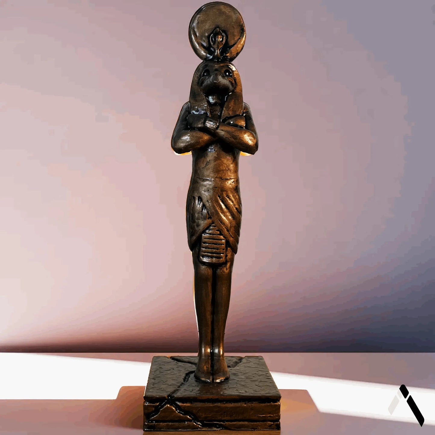 Khonshu Moon Knight Statue | Antique Bronze Egyptian God | Archadia