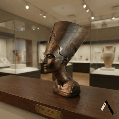 Nefertiti Bust Sculpture Queen of Egypt Ancient Amber Finish | Archadia