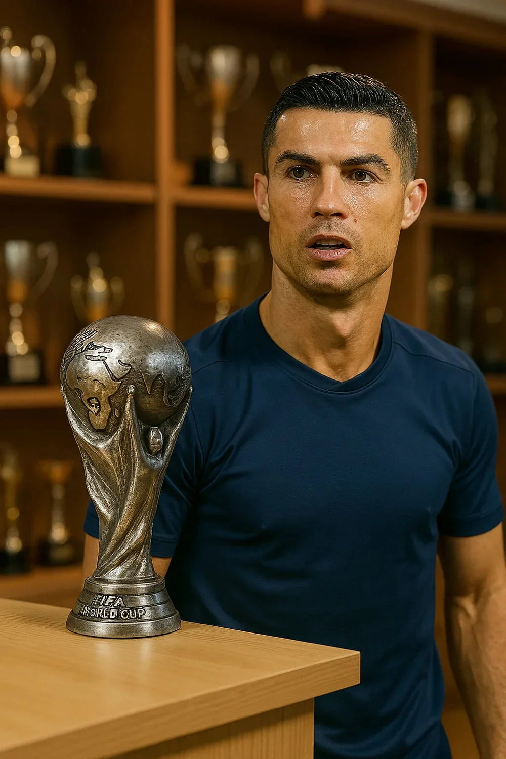 FIFA World Cup Trophy Scale Model | Antique Bronze | Football Collectible India