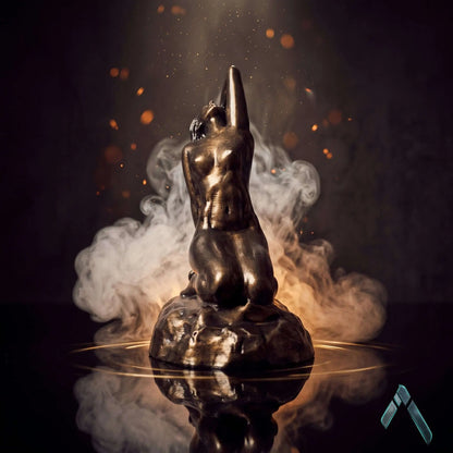 Nude Goddess Kneeling Sculpture | Antique Bronze Fine Art | Archadia