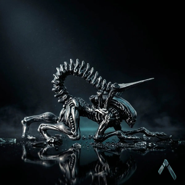 Xenomorph Queen Stalking Pose Figurine | Gunmetal Grey Resin | Alien Collectible India