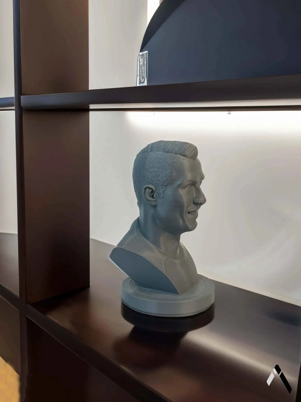 Ronaldo Bust Sculpture Matte Grey Football Legend | Archadia