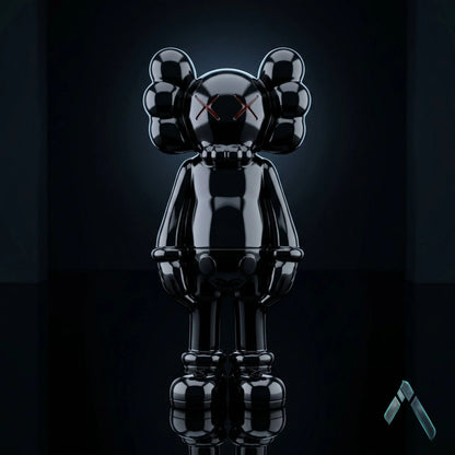 KAWS Companion Standing Figure | Gloss Black Street Art Collectible | Archadia