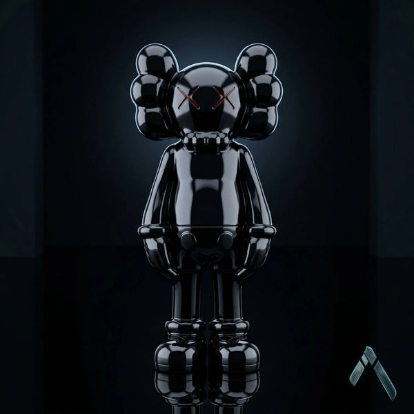 KAWS Companion Standing Figure | Gloss Black Street Art Collectible | Archadia