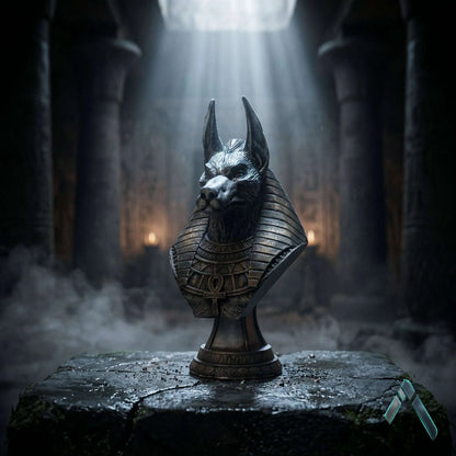 Anubis Bust Sculpture | Dark Bronze Finish | Egyptian God Collectible India