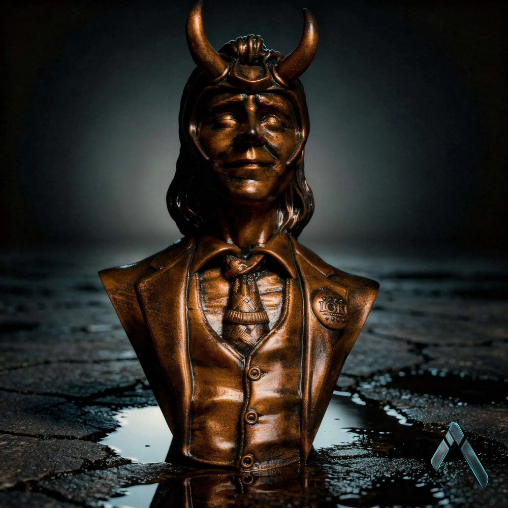 Loki Bust Sculpture | Antique Bronze Finish | Marvel Pop Culture Collectible India