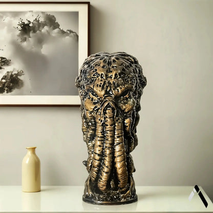 Cthulhu Head Sculpture | Antique Bronze Finish | Dark Horror Collectible India