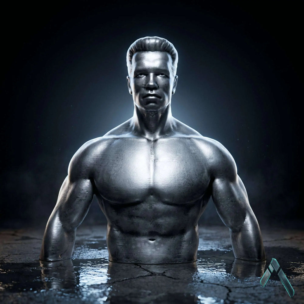 Arnold Bodybuilder Bust | Brushed Steel Metallic Finish | Pop Culture Collectible India