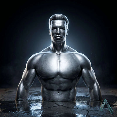 Arnold Bodybuilder Bust | Brushed Steel Metallic Finish | Pop Culture Collectible India