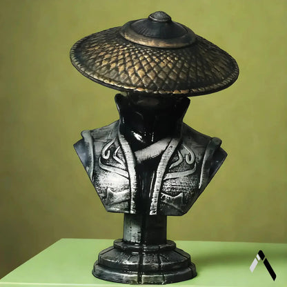 Raiden Bust Sculpture Mortal Kombat Thunder God Conical Hat | Archadia