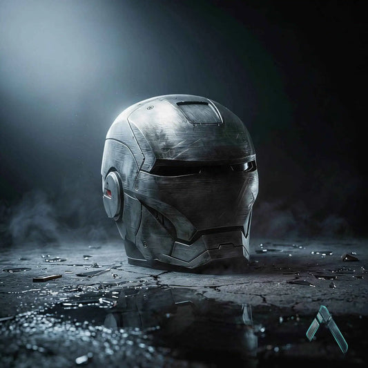 War Machine Helmet Sculpture | Battle-Worn Steel Finish | Marvel Collectible India