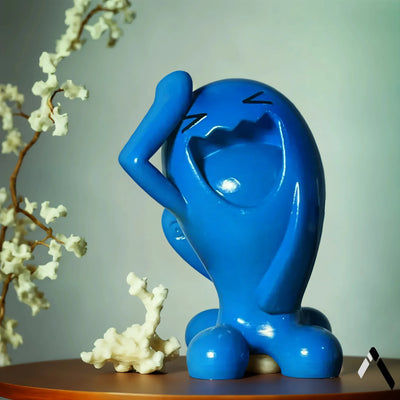 Wobbuffet Pokemon Statue Blue Gloss Funny Pose Collectible | Archadia