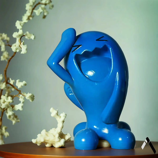 Wobbuffet Pokemon Statue Blue Gloss Funny Pose Collectible | Archadia