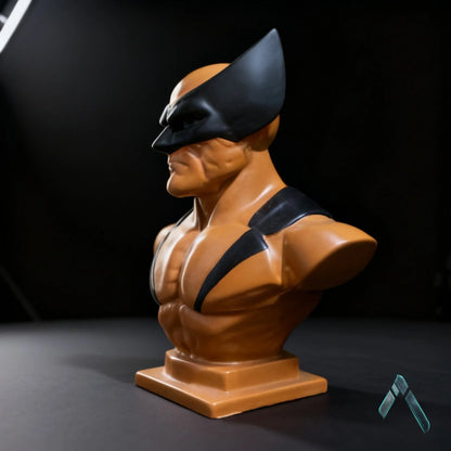 Wolverine Bust Sculpture | Glossy Yellow & Black | Marvel X-Men Collectible