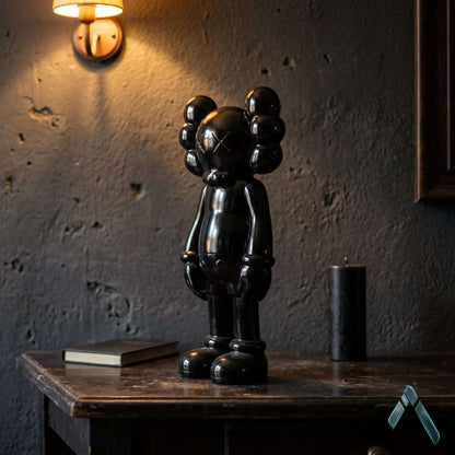 KAWS Companion Standing Figure | Gloss Black Street Art Collectible | Archadia