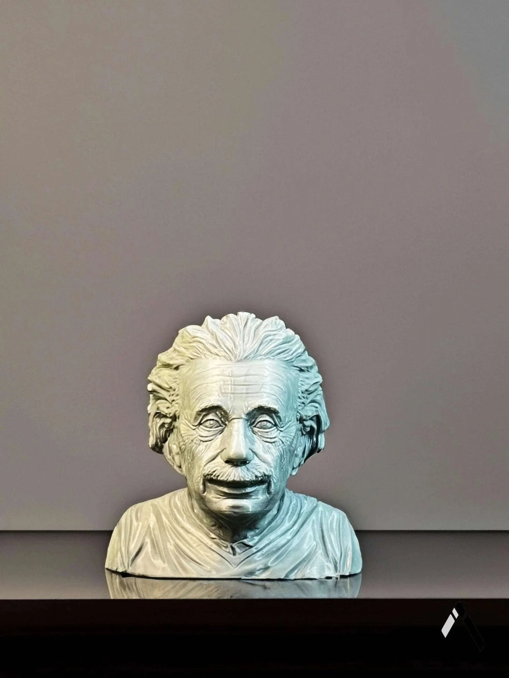 Einstein Bust Sculpture | Matte Ice Blue Finish | Pop Culture Collectible India